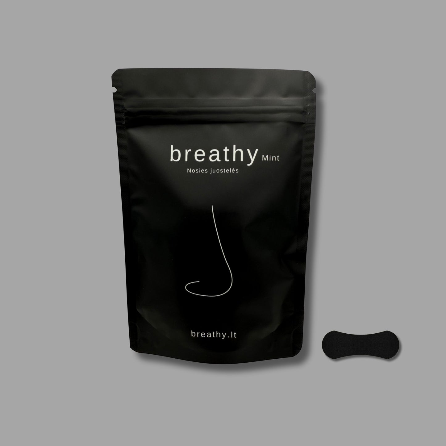 breathy Mint nosies juostelės – gaivus mentolio kvapas ir patogus kvėpavimas kasdien bei sportuojant