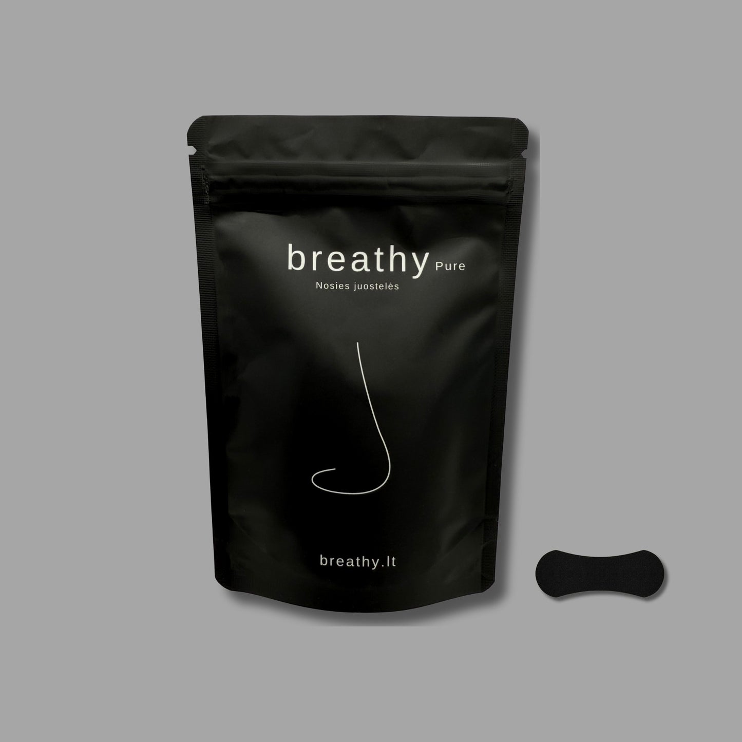 breathy Pure nosies juostelės – natūralaus dizaino juostelės, skirtos kvėpavimo takų pralaidumui didinti ir patogiam kasdieniam naudojimui.